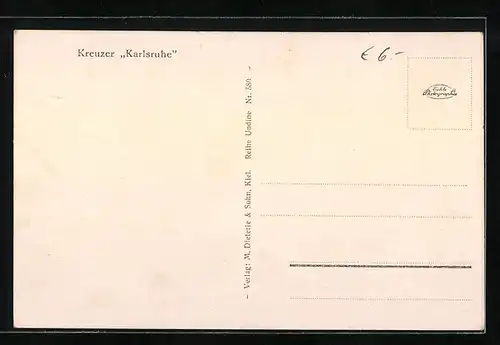 AK Kreuzer Karlsruhe in Fahrt