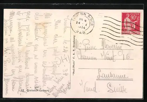 AK Croiseur Colbert, Franz. Kriegsschiff