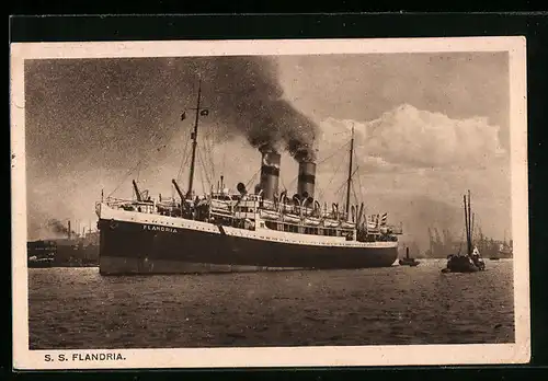 AK Passagierschiff S.S. Flandria bei der Hafeneinfahrt