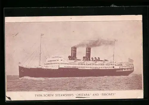 AK Passagierschiff Orizaba and Siboney