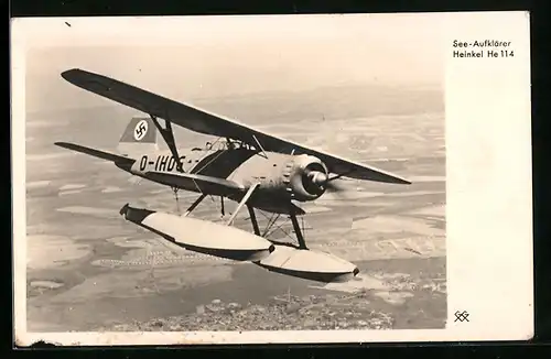 AK Wasserflugzeug und See-Aufklärer des Typs Heinkel He 114, 