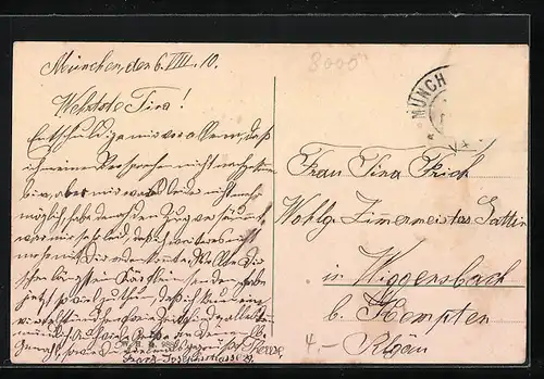 AK München, Karlsplatz von oben mit Strassenbahnen