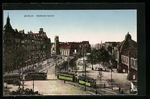 AK Berlin-Schöneberg, Strassenbahn auf den Nollendorfplatz