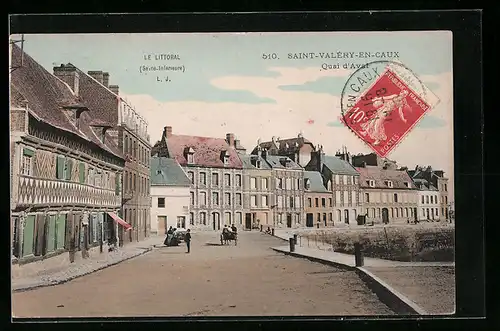 AK Saint-Valéry-en-Caux, Le Littoral, Quai d`Aval