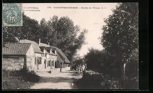 AK Vaucottes-sur-Mer, Entrée du Village