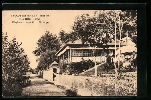 AK Vaucottes-sur-Mer, Le Bon Gite, Garage