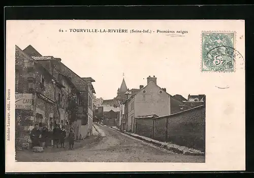 AK Tourville-la-Rivière, Premières neiges