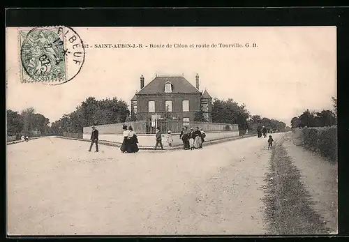 AK Saint-Aubin-J.B., Route de Cléon et route de Tourville