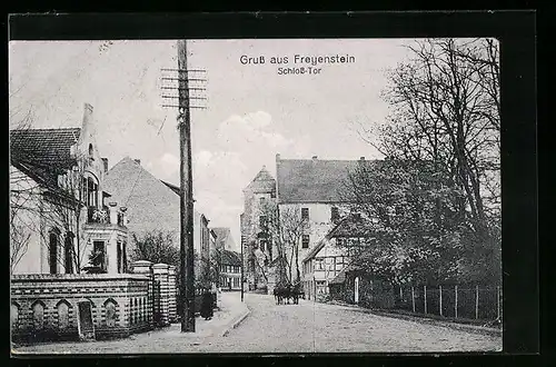 AK Freyenstein, Schloss-Tor, Strassenpartie