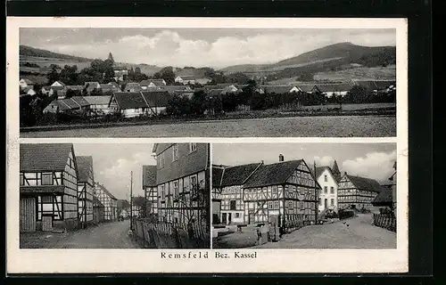 AK Remsfeld /Bez. Kassel, Strassenpartien, Ortspanorama