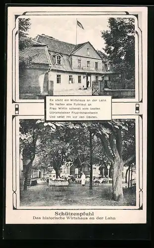 AK Marburg, Das historische Wirtshaus Schützenpfuhl an der Lahn