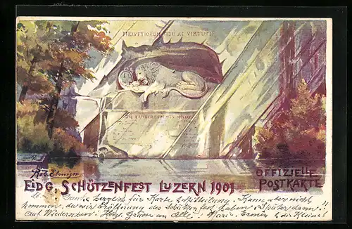 Künstler-AK Luzern, Eidg. Schützenfest 1901