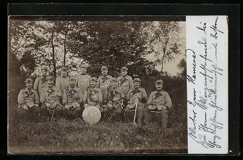 Foto-AK Schützen in Uniform, Gruppenbild