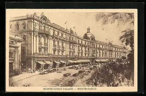 Künstler-AK Monte-Carlo, Monte-Carlo Palace