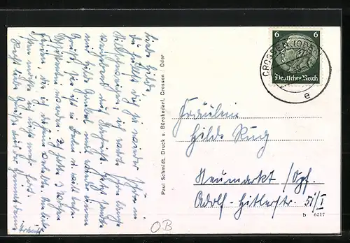 AK Crossen /Oder, Berlehne, Totalansicht