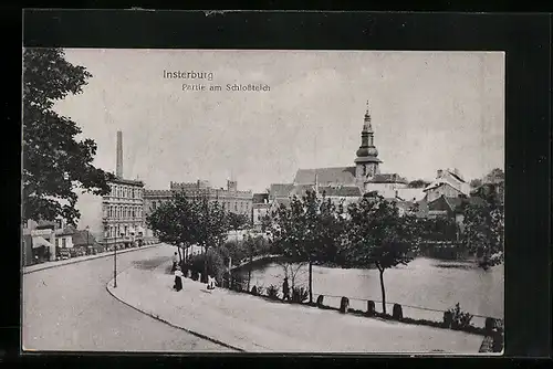 AK Insterburg, Partie am Schlossteich