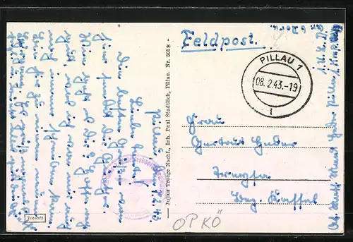 AK Pillau, Nordermole im Sturm