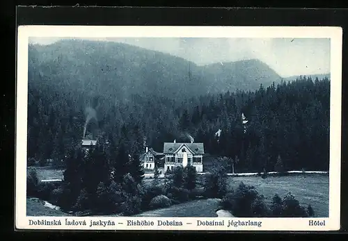 AK Dobsina, Eishöhle, Hotel mit Umgebung