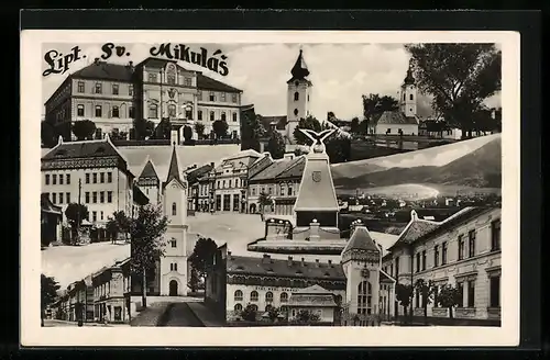 AK Lipt. Sv. Mikulàs, Kirchen, Denkmal, Gebäudeansichten
