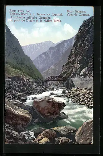 AK Terok /Caucase, Le chemin militaire Grousien, Le pont de Diable et la rivière Terok