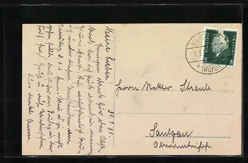 AK Zwei Katzen neben einem Kaffeeservice