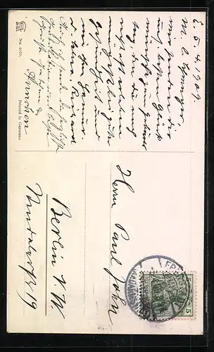 AK Gescheiter Dackel an einer Tafel