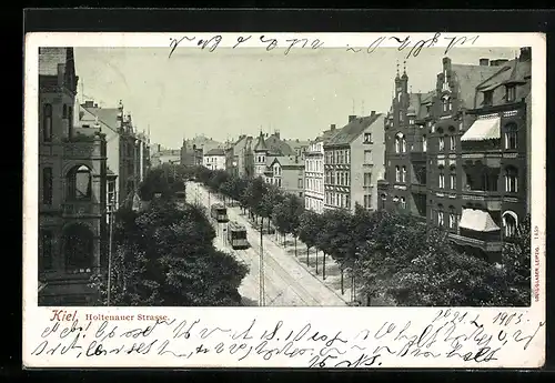 AK Kiel, Strassenbahnen fahren auf der Holtenauer Strasse