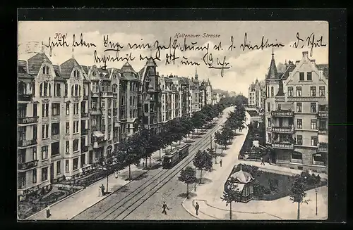 AK Kiel, Strassenbahn fährt durch die Holtenauer Strasse