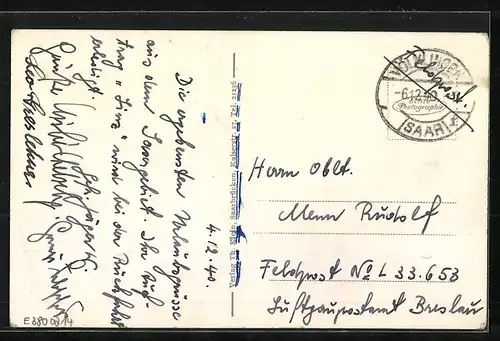 AK Saarbrücken, Strassenbahn in der Strasse