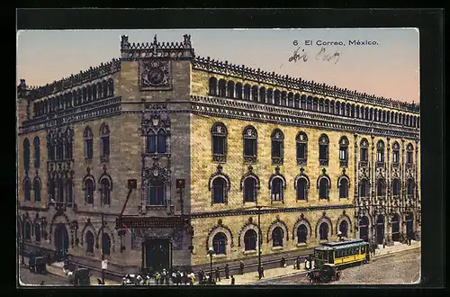 AK México, El Correo, Strassenbahn