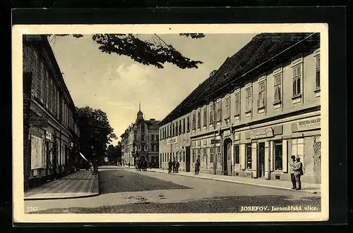 AK Josefstadt / Josefov / Jaromer, Strassenpartie im Stadtkern