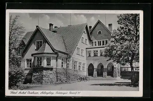 AK Deschnei im Adlergebirge, Hotel Michel Deschner