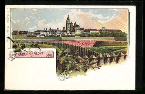AK Königgrätz / Hradec Kralove, Gesamtansicht