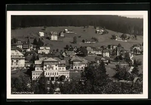 AK Spindlermühle, Ortsansicht aus der Vogelschau