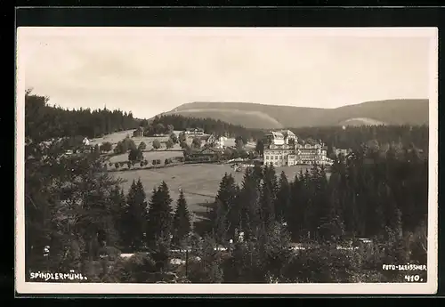 AK Spindlermühl, Ortsansicht aus der Vogelschau