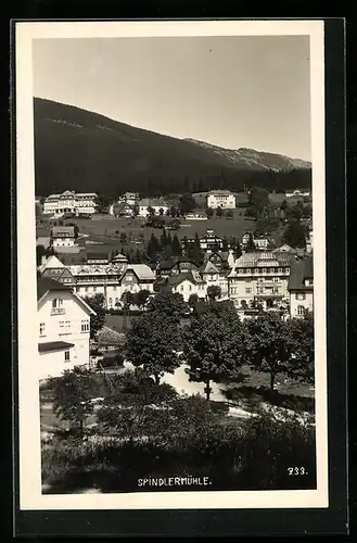 AK Spindlermühle, Ortsansicht aus der Vogelschau