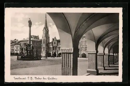 AK Trautenau / Trutnov, Unter den Lauben