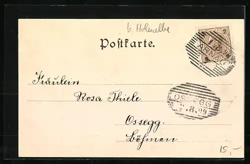 AK Arnau / Hostinne, Schulgebäude der Ursulinerinnen