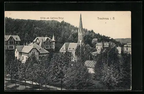 AK Trautenau i. B., Villen am Gablenz-Berge