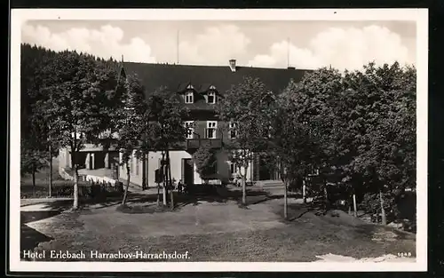 AK Harrachsdorf, Partie am Hotel Erlebach
