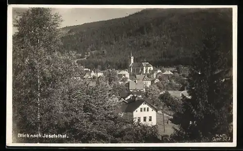 AK Josefsthal, Teilansicht mit Kirche