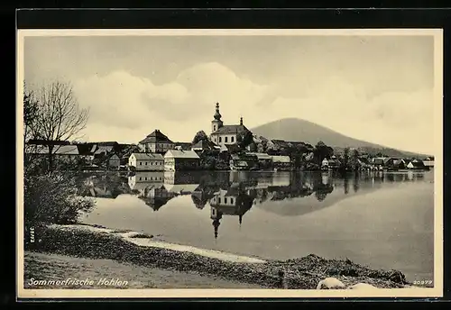 AK Hohlen, Teilansicht der Sommerfrische mit See