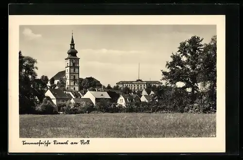 AK Niemes am Roll, Ortsansicht mit Kirche