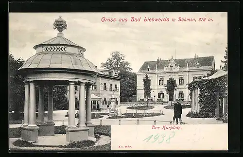 AK Bad Liebwerda / Lazne Libverda, Der Kurplatz