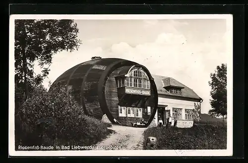 AK Bad Liebwerda, Gasthaus Riesenfassbaude