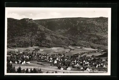 AK Haindorf, Gesamtansicht mit Bergen