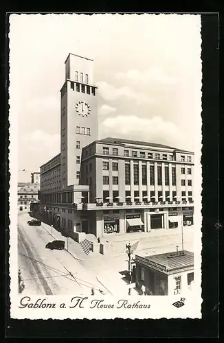 AK Gablonz a. N., Neues Rathaus