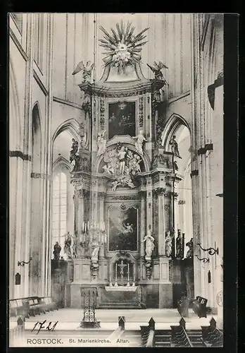 AK Rostock, St. Marienkirche, Altar
