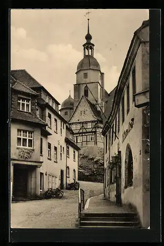 AK Colditz, Kirchberg m. St. Egidien, Strassenpartie