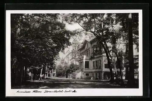 AK Arendsee / Altm., Partie mit Strandhotel Seeblick